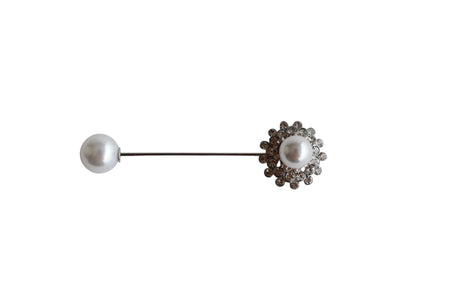 BROCHE REDONDO COM FECHO - METAL PRATA